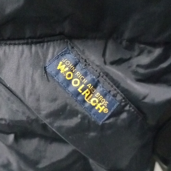 Mens Woolrich Puffer Duck Down Winter Vest XL Navy Blue - Picture 4 of 6